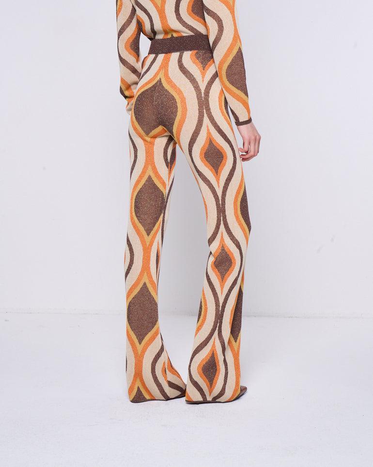 Silvian Heach Pantaloni a fantasia in lurex Prezzo Ridotto