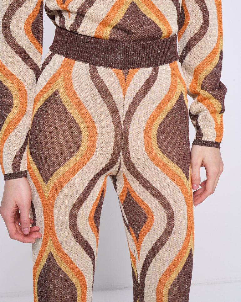 Silvian Heach Pantaloni a fantasia in lurex Prezzo Ridotto