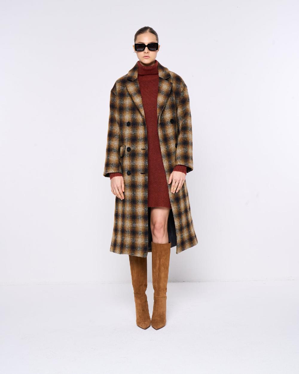 Silvian Heach Cappotto doppiopetto a quadri Fino Al -60%