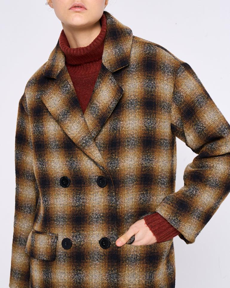 Silvian Heach Cappotto doppiopetto a quadri Fino Al -60%