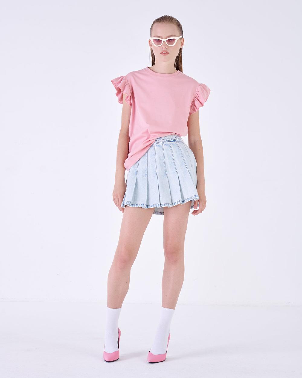 Silvian Heach T-shirt con maniche a volant Vendita Economica