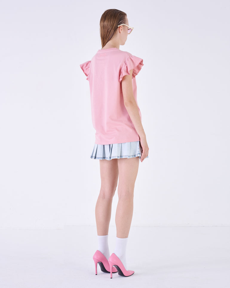Silvian Heach T-shirt con maniche a volant Vendita Economica