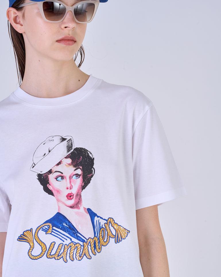 Silvian Heach T-shirt con stampa Sailor Economico