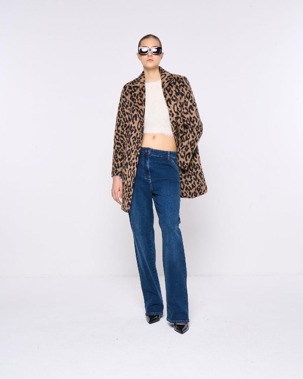 Silvian Heach Cappotto monopetto leopardato Vendita