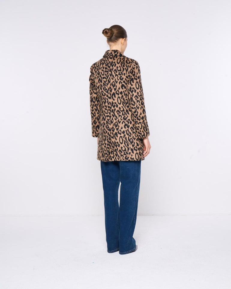 Silvian Heach Cappotto monopetto leopardato Vendita