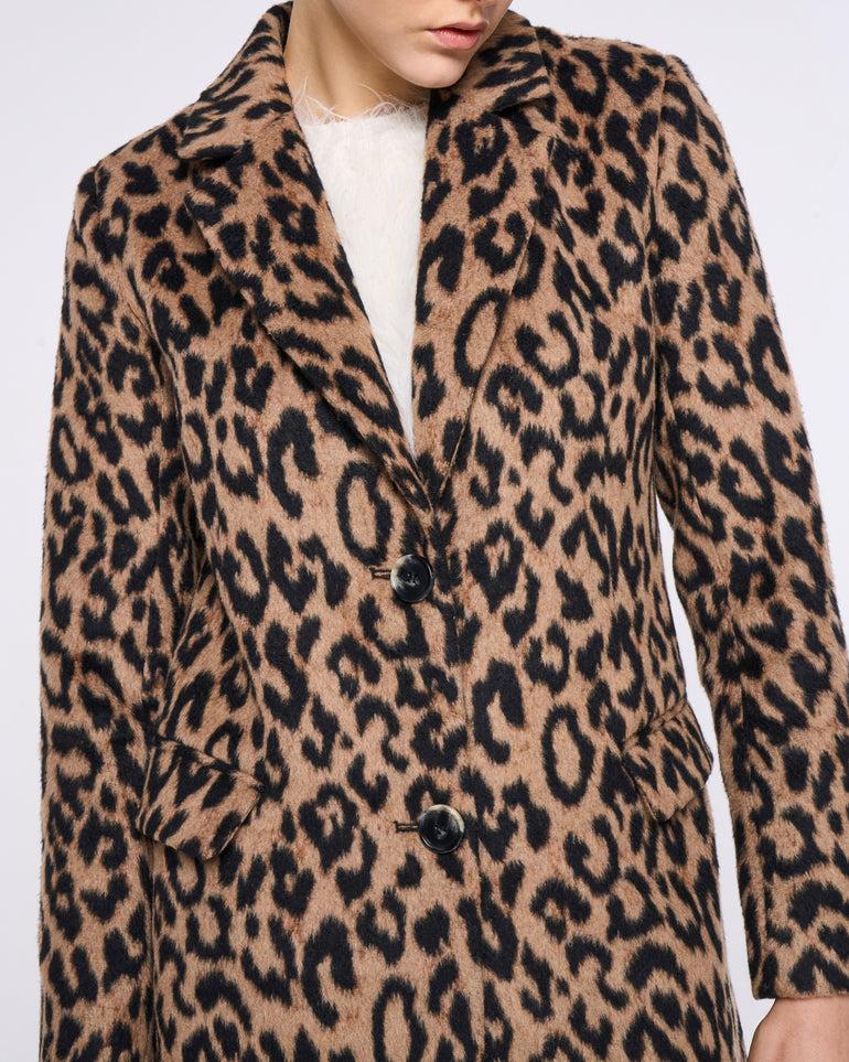 Silvian Heach Cappotto monopetto leopardato Vendita