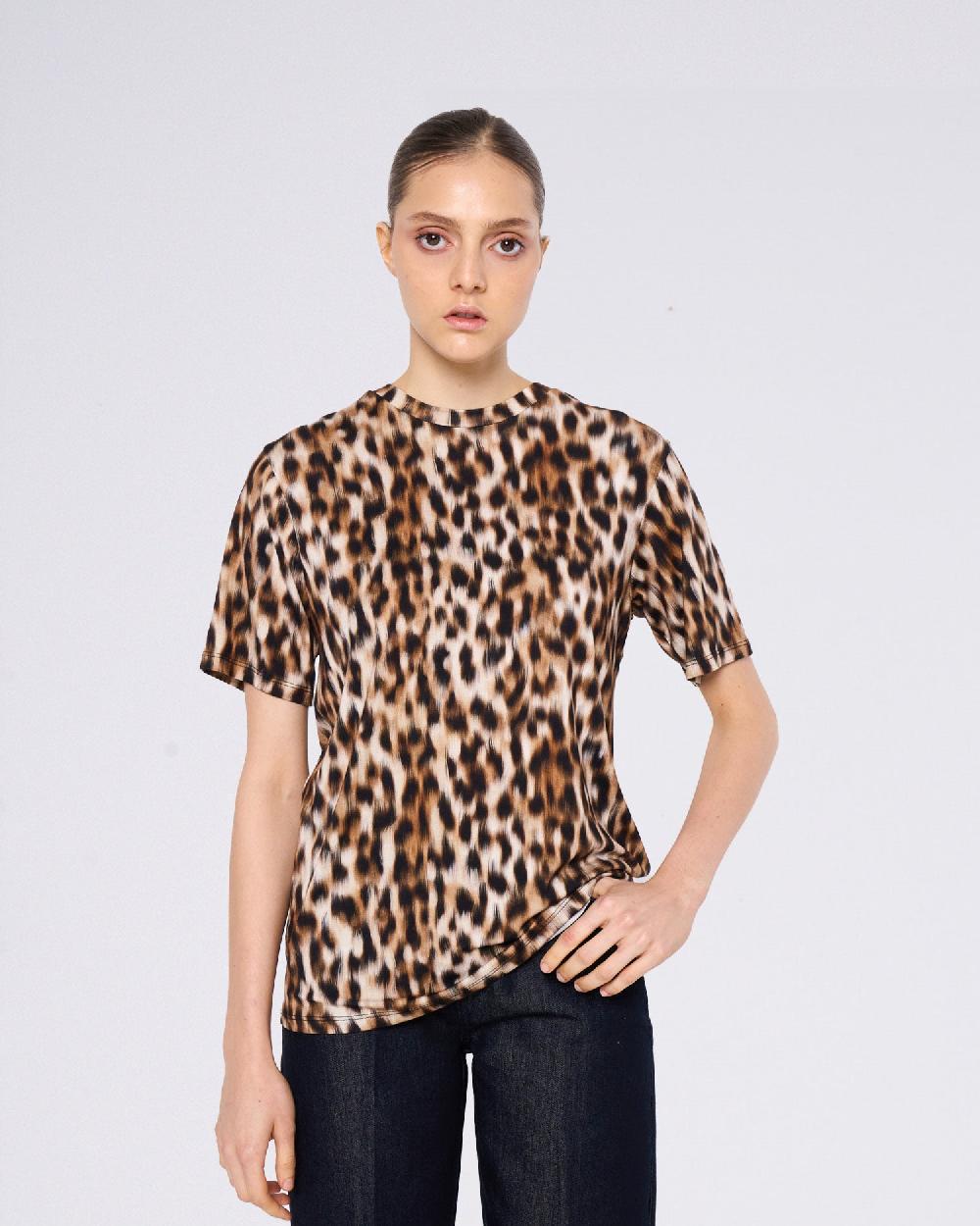 Silvian Heach T-shirt oversize leopardata Vendita Economica