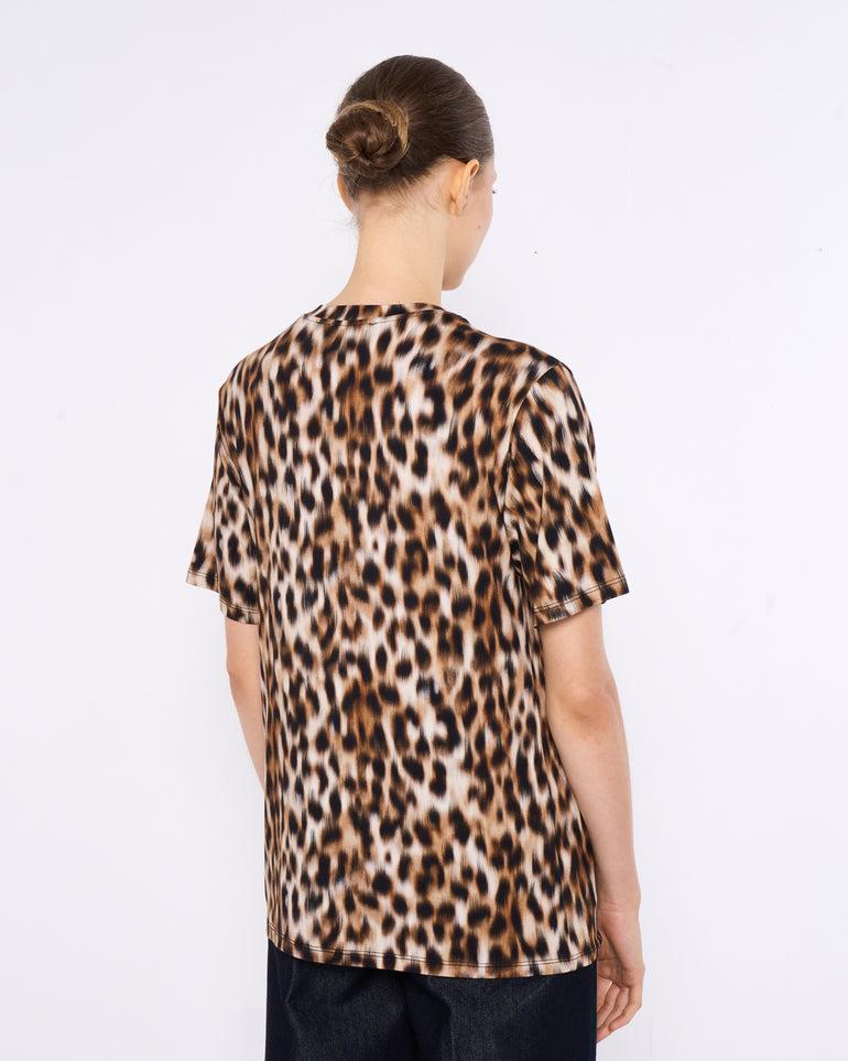 Silvian Heach T-shirt oversize leopardata Vendita Economica