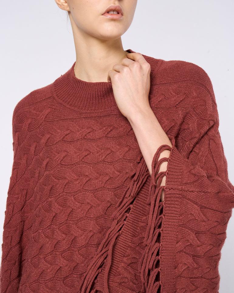 Silvian Heach Poncho in maglia intrecciata Vendita