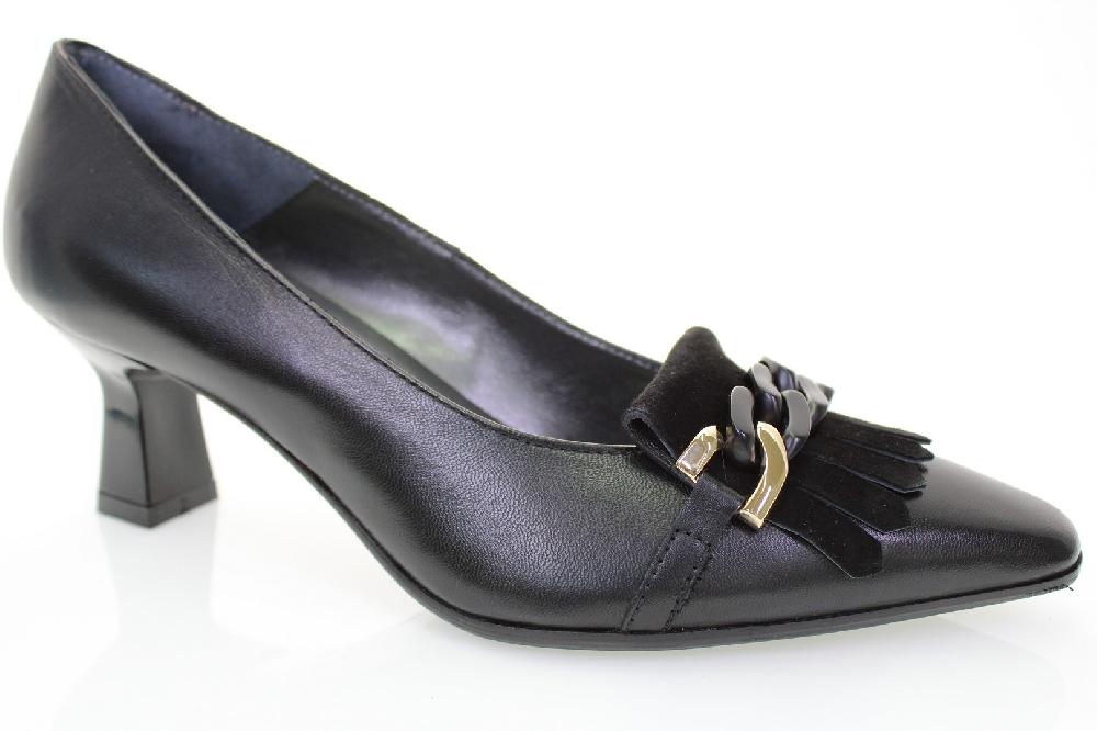 Soffice Sogno Décolleté in pelle con frangia Fino Al -60%