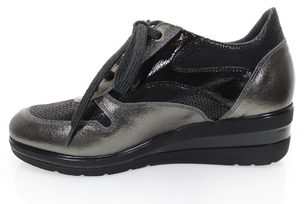 Soffice Sogno Sneaker in pelle con lacci e zip Sottocosto