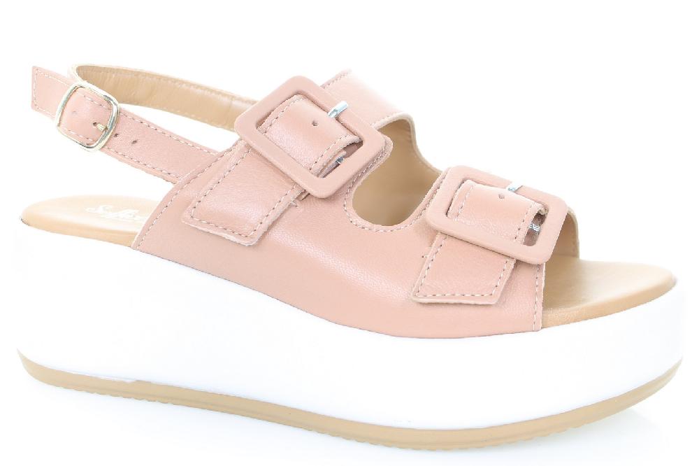 Soffice Sogno Sandalo in pelle su zeppa Moda