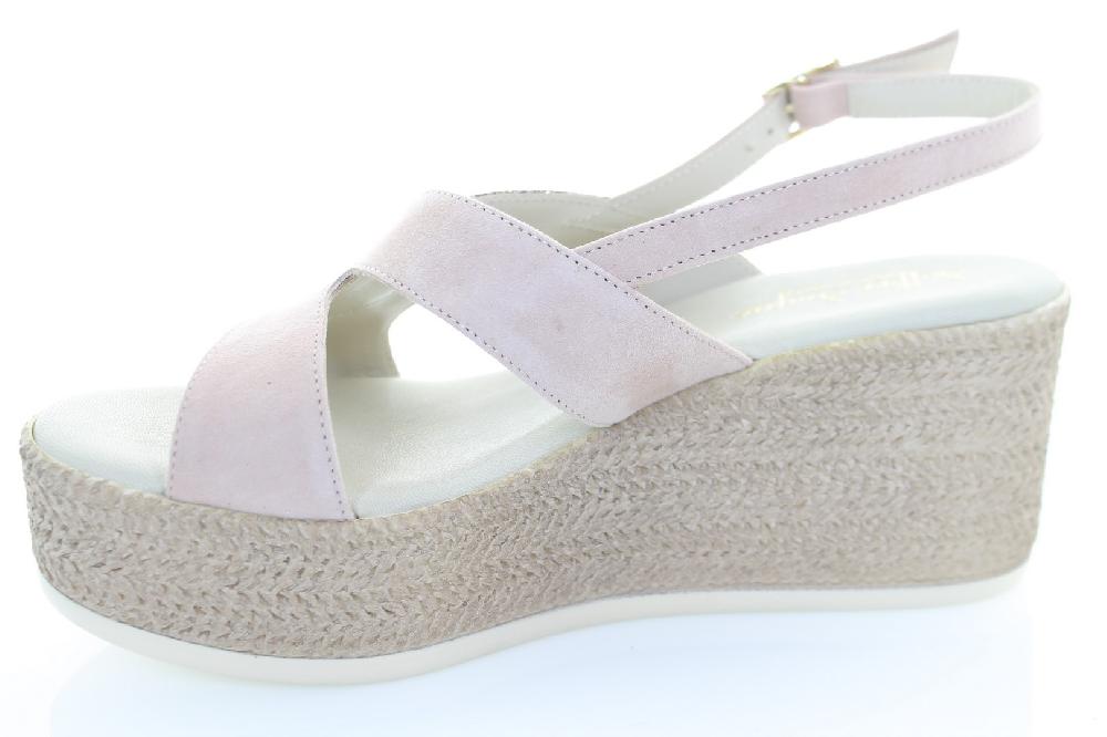 Soffice Sogno Sandalo in pelle e tessuto glitter Nuova