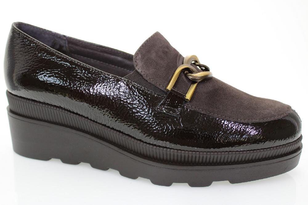 Soffice Sogno Slip on in pelle effetto vernice Presa