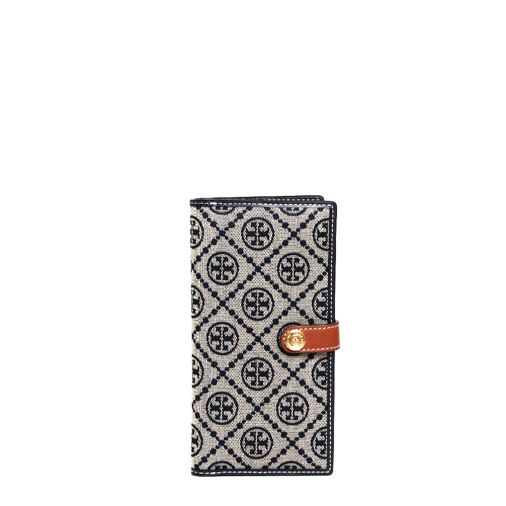 Sorelle Perego zip slim wallet tessuto logo blu Fino Al -60%