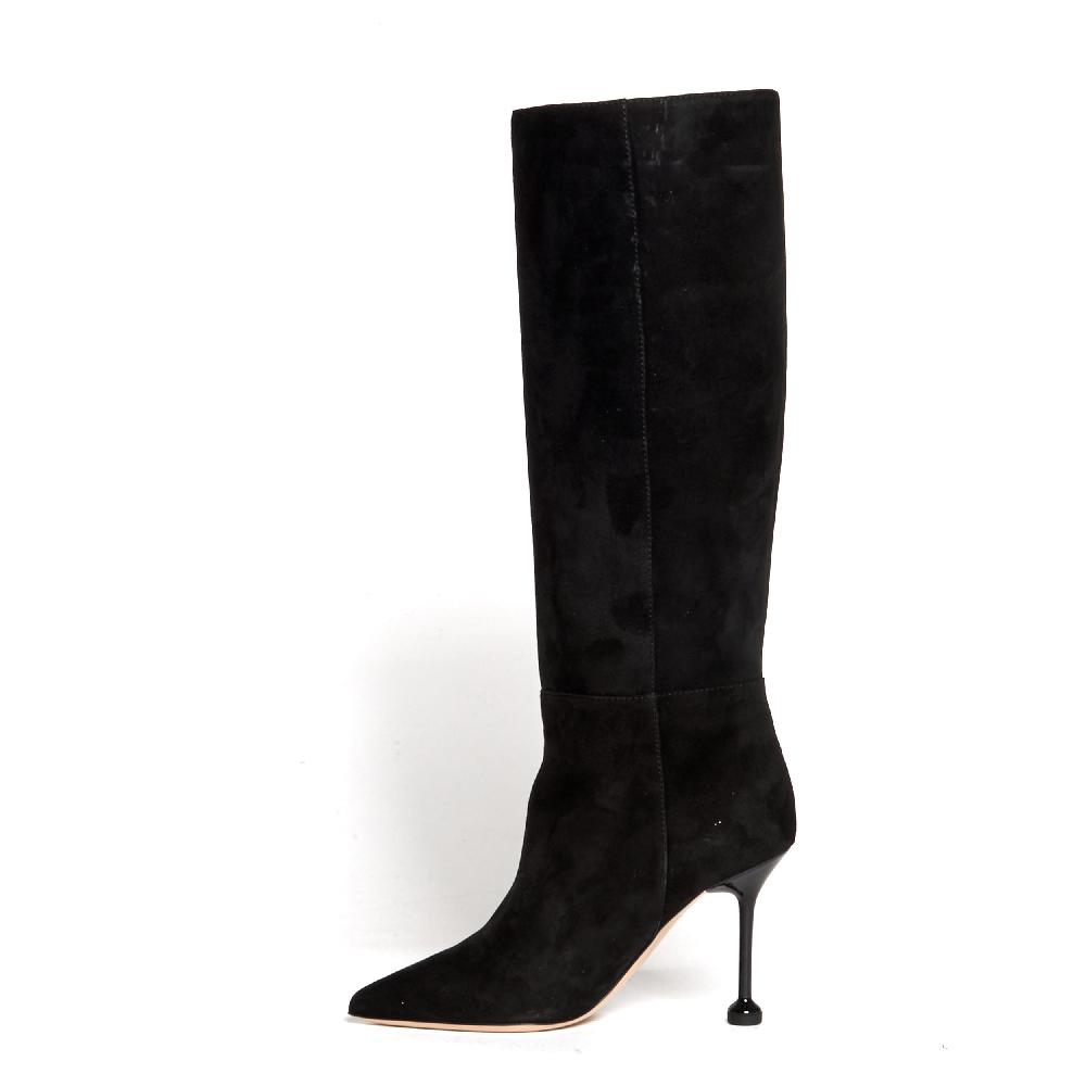 Sorelle Perego stivale in camoscio nero tacco 90 mm Affare Del Giorno
