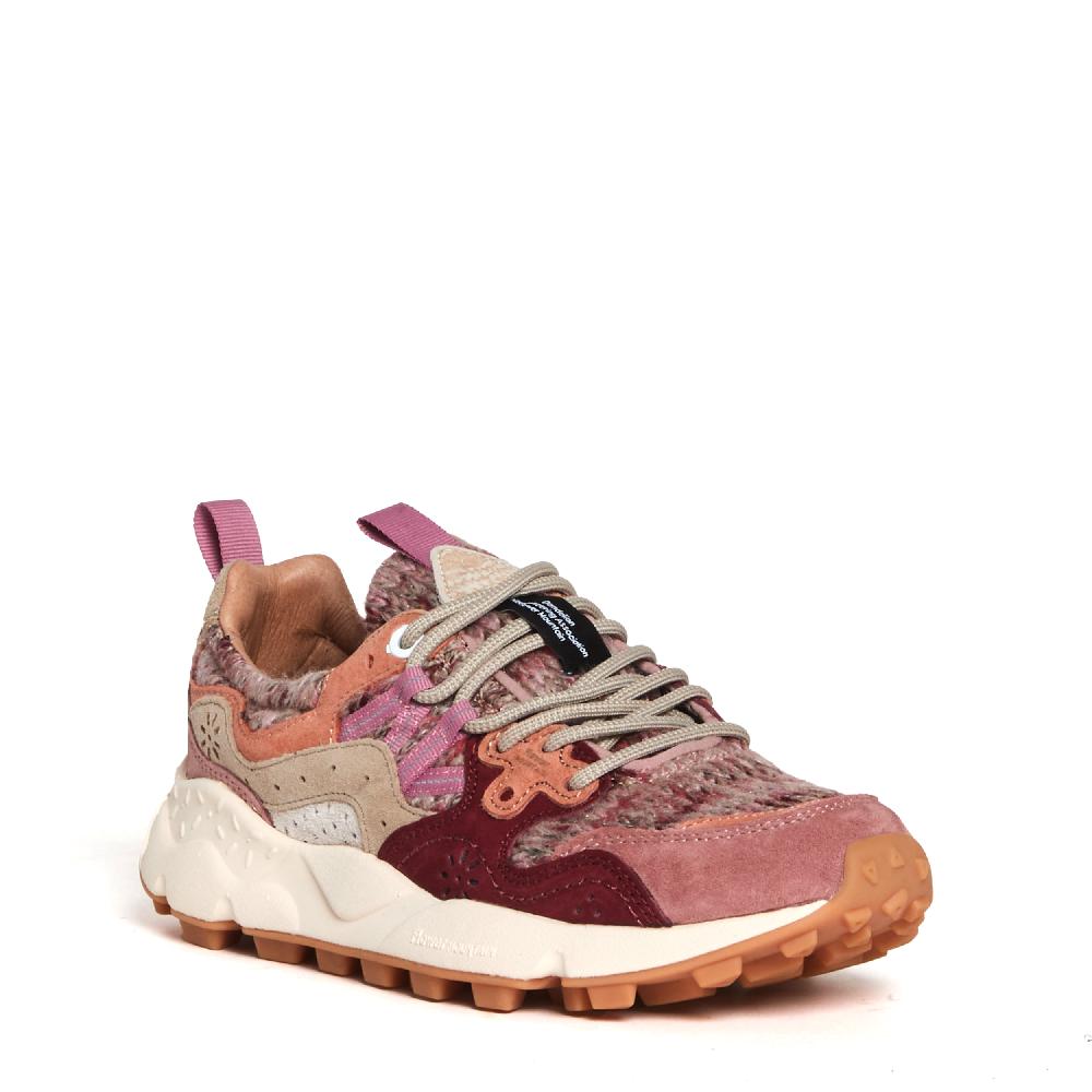 Sorelle Perego sneakers rosa e bordò in lana Sottocosto