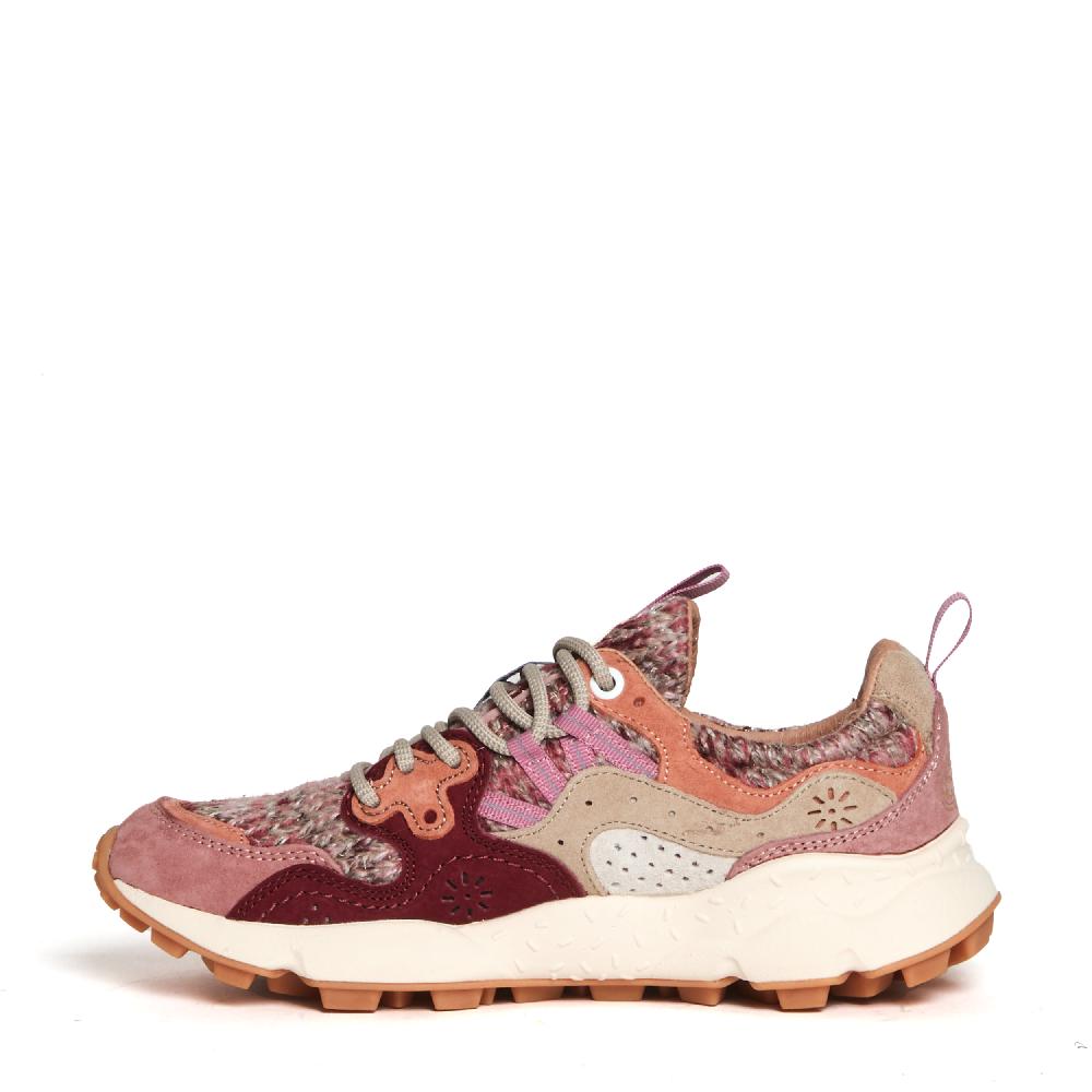 Sorelle Perego sneakers rosa e bordò in lana Sottocosto