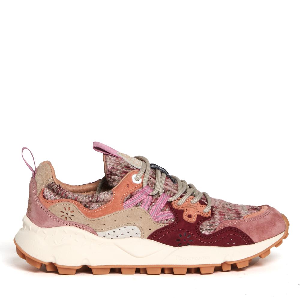 Sorelle Perego sneakers rosa e bordò in lana Sottocosto