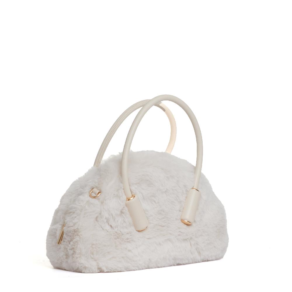 Sorelle Perego bauletto in eco fur color conchiglia Sconto