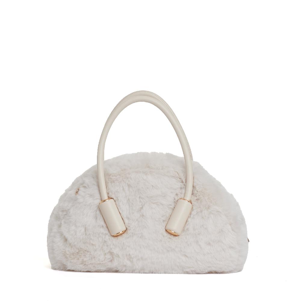 Sorelle Perego bauletto in eco fur color conchiglia Sconto