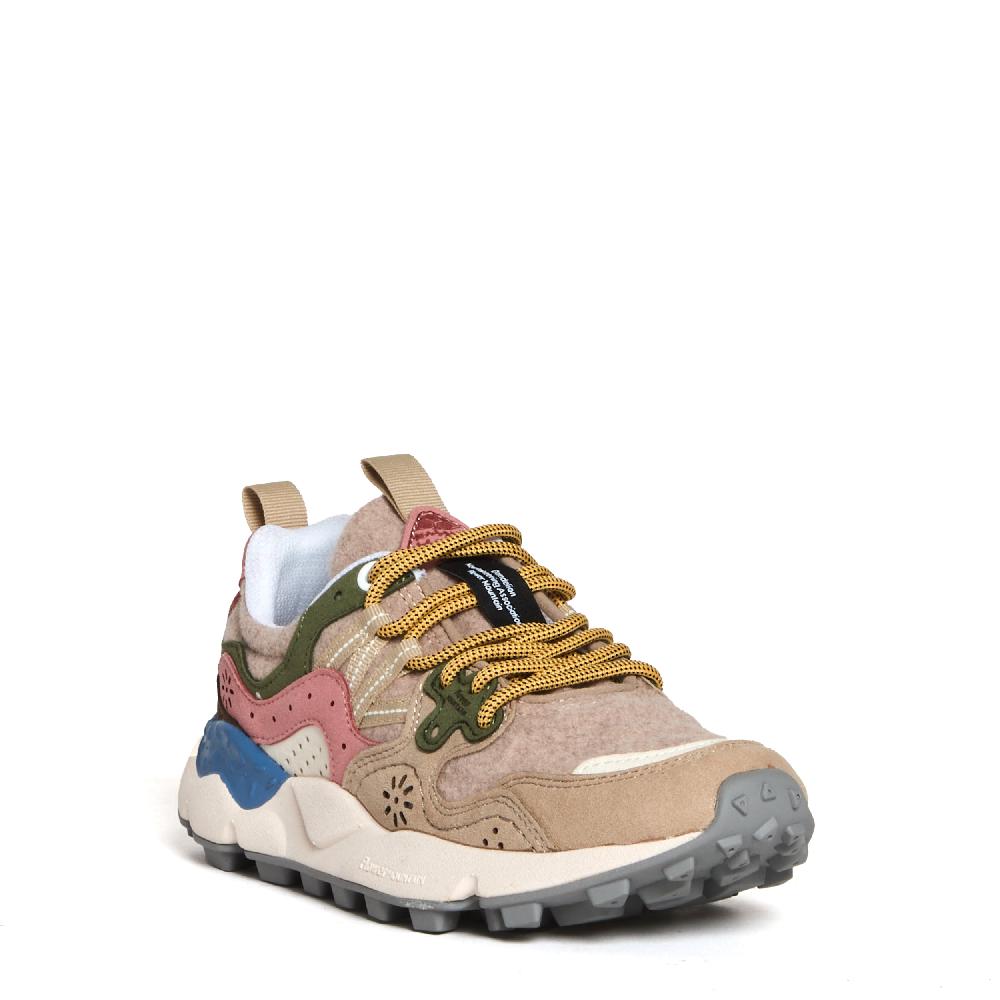 Sorelle Perego sneakers beige verde e rosa In Vendita