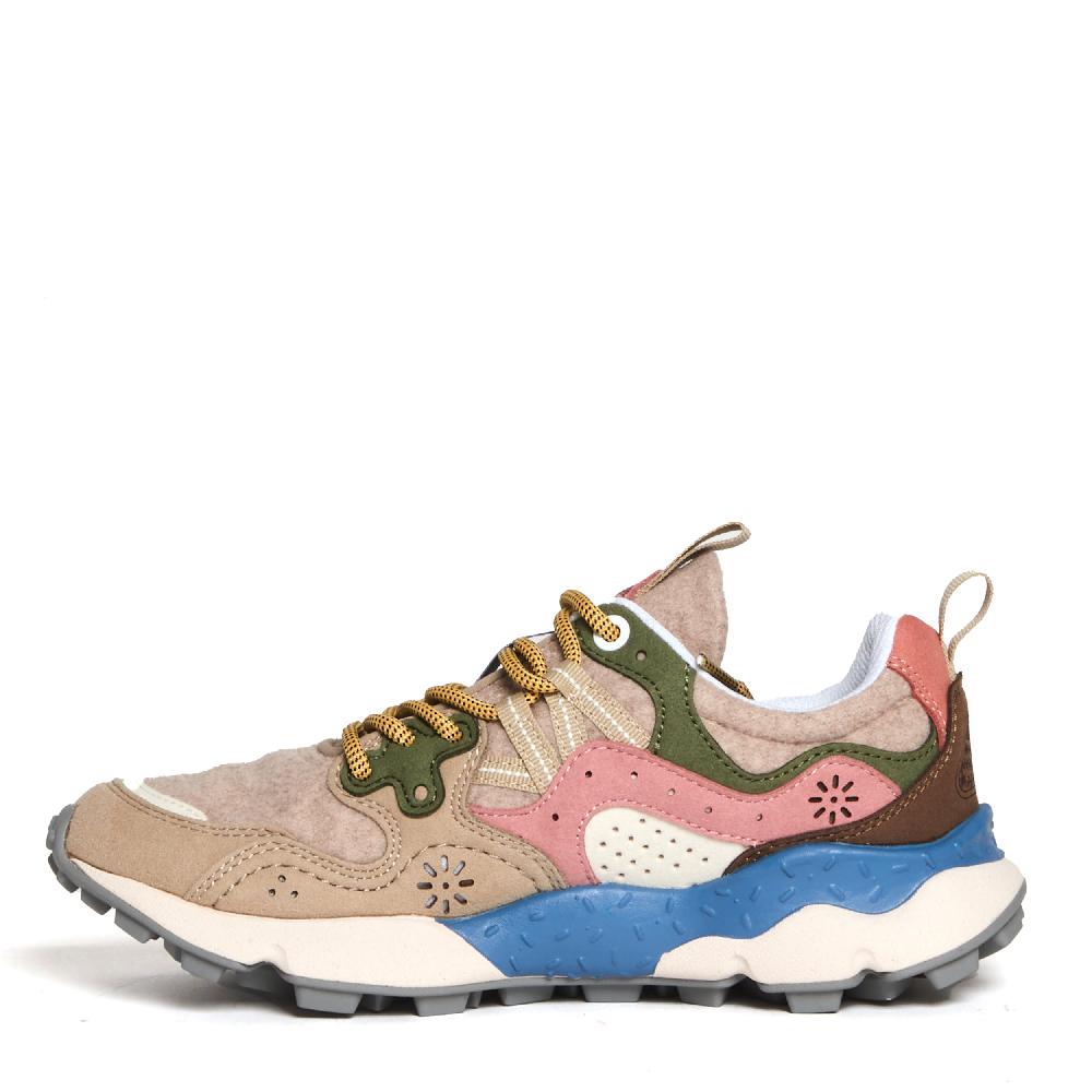 Sorelle Perego sneakers beige verde e rosa In Vendita