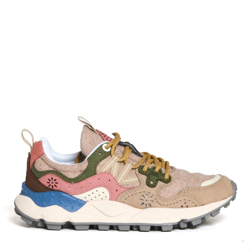Sorelle Perego sneakers beige verde e rosa In Vendita
