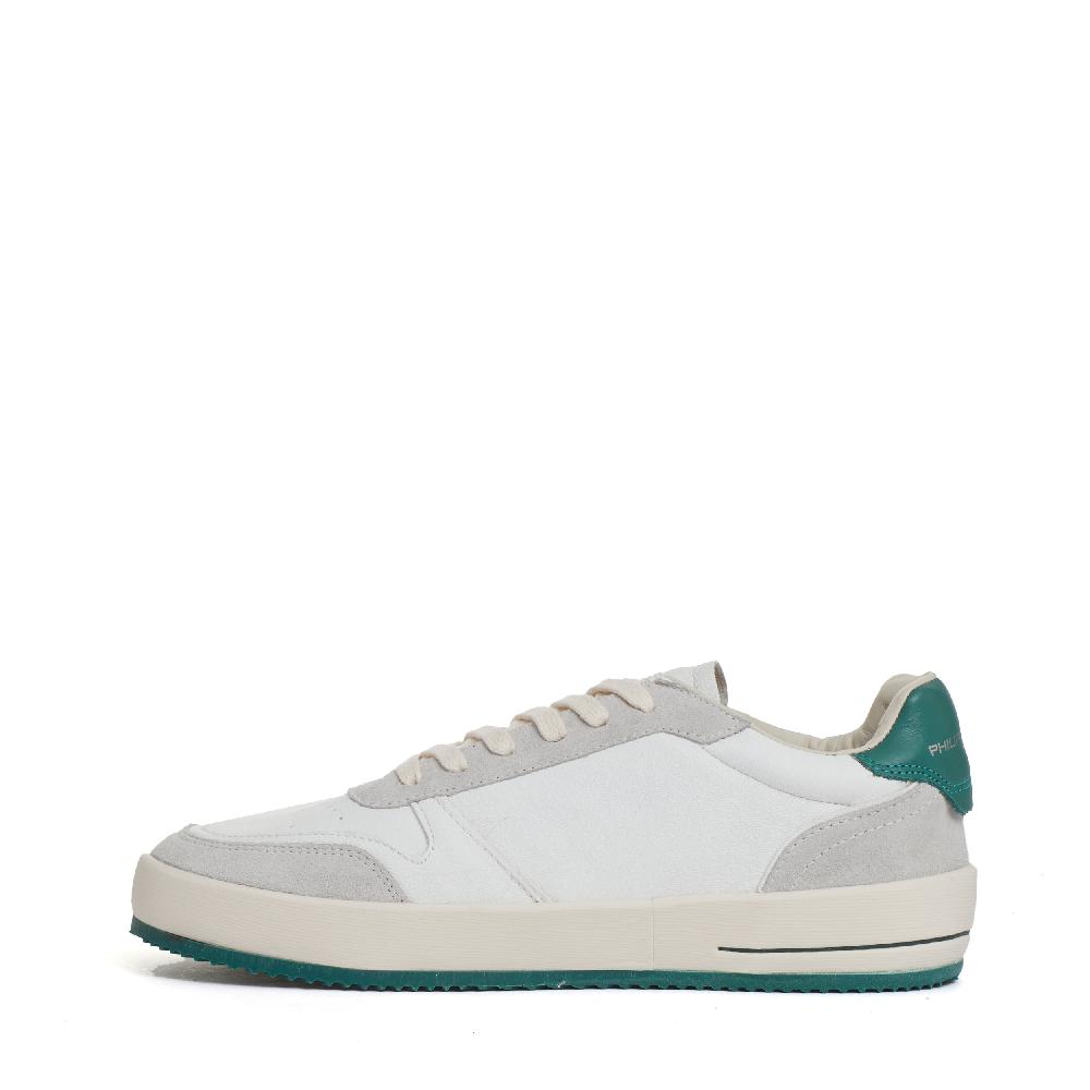 Sorelle Perego sneakers Nice pelle bianco spoiler verde Vendita Economica