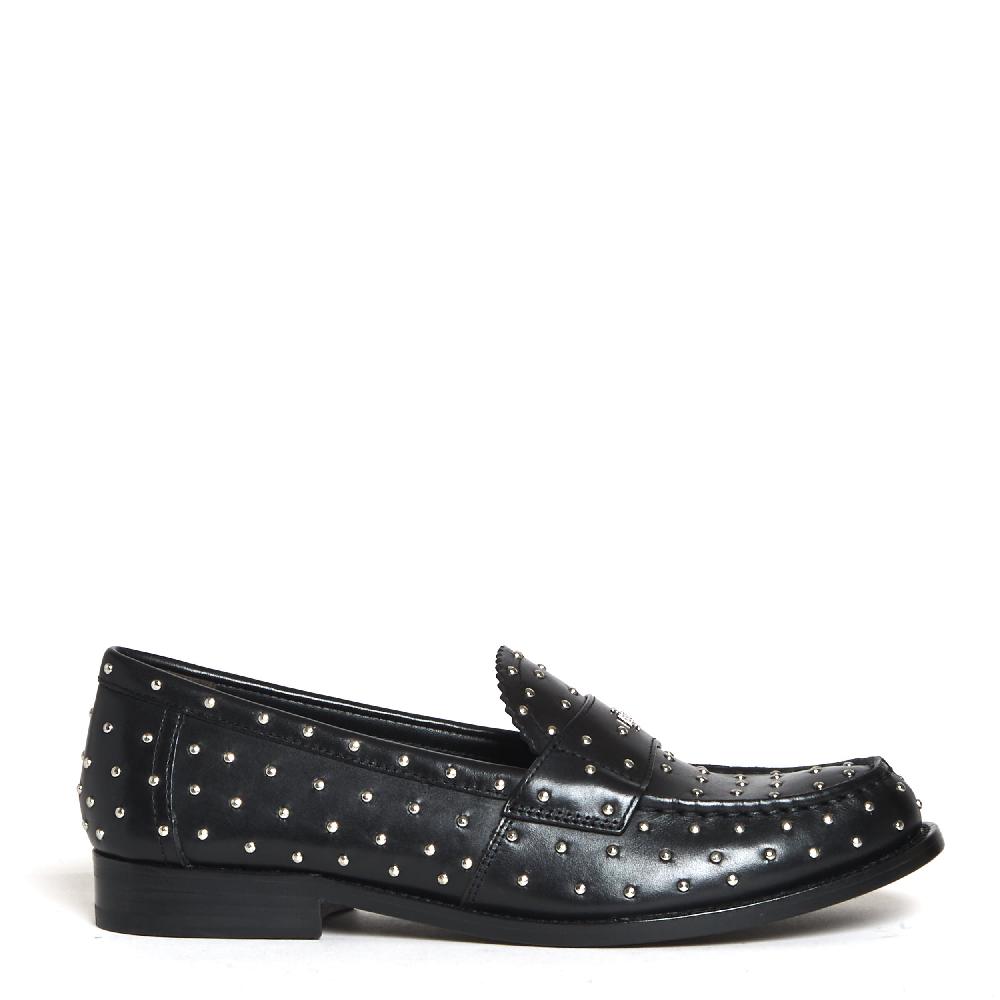 Sorelle Perego classic stud loafer black In Saldo