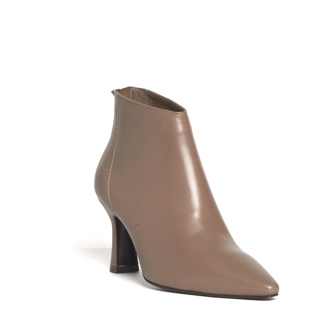Sorelle Perego stivaletto pelle tortora tacco 75 mm Moda