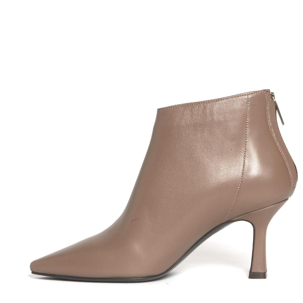 Sorelle Perego stivaletto pelle tortora tacco 75 mm Moda