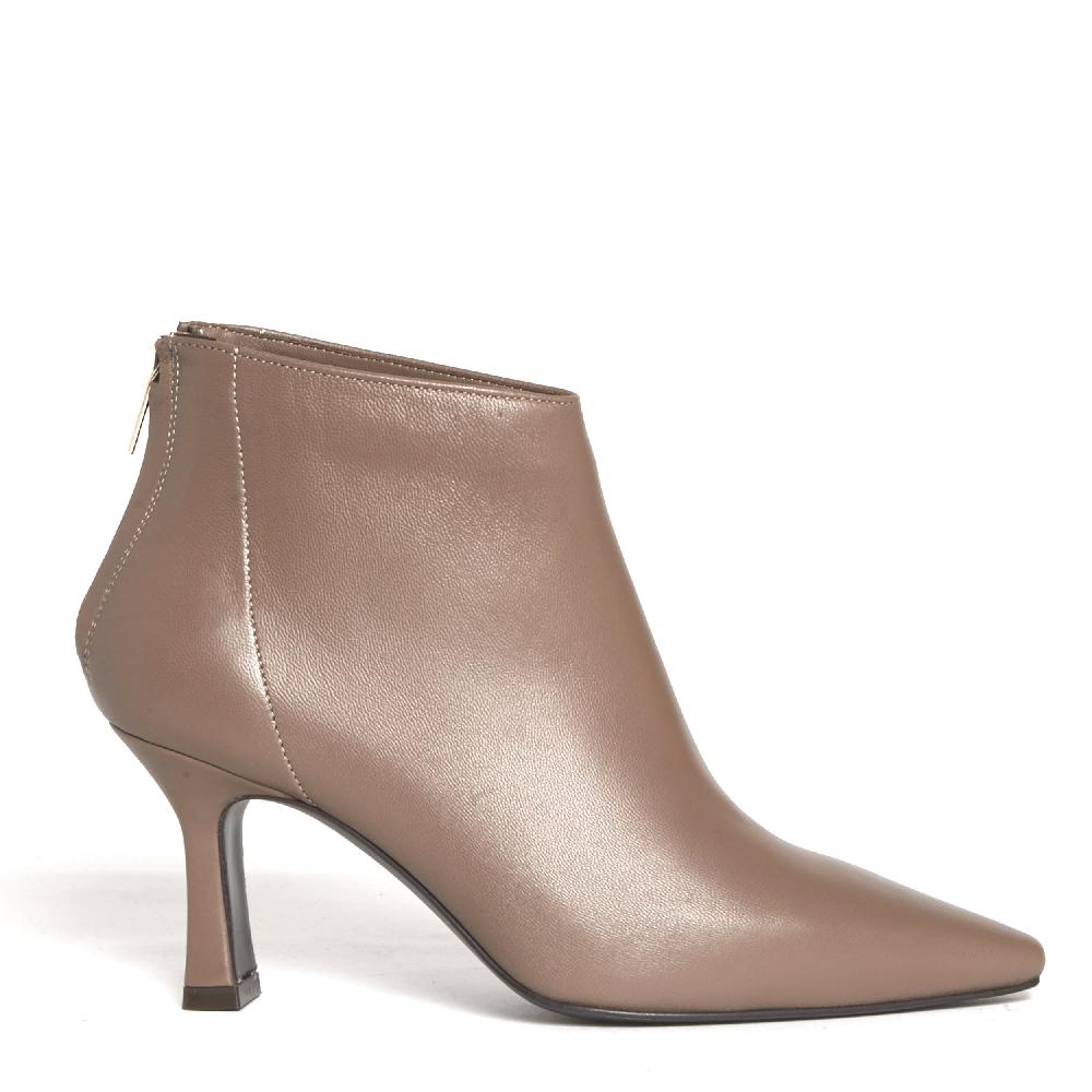 Sorelle Perego stivaletto pelle tortora tacco 75 mm Moda