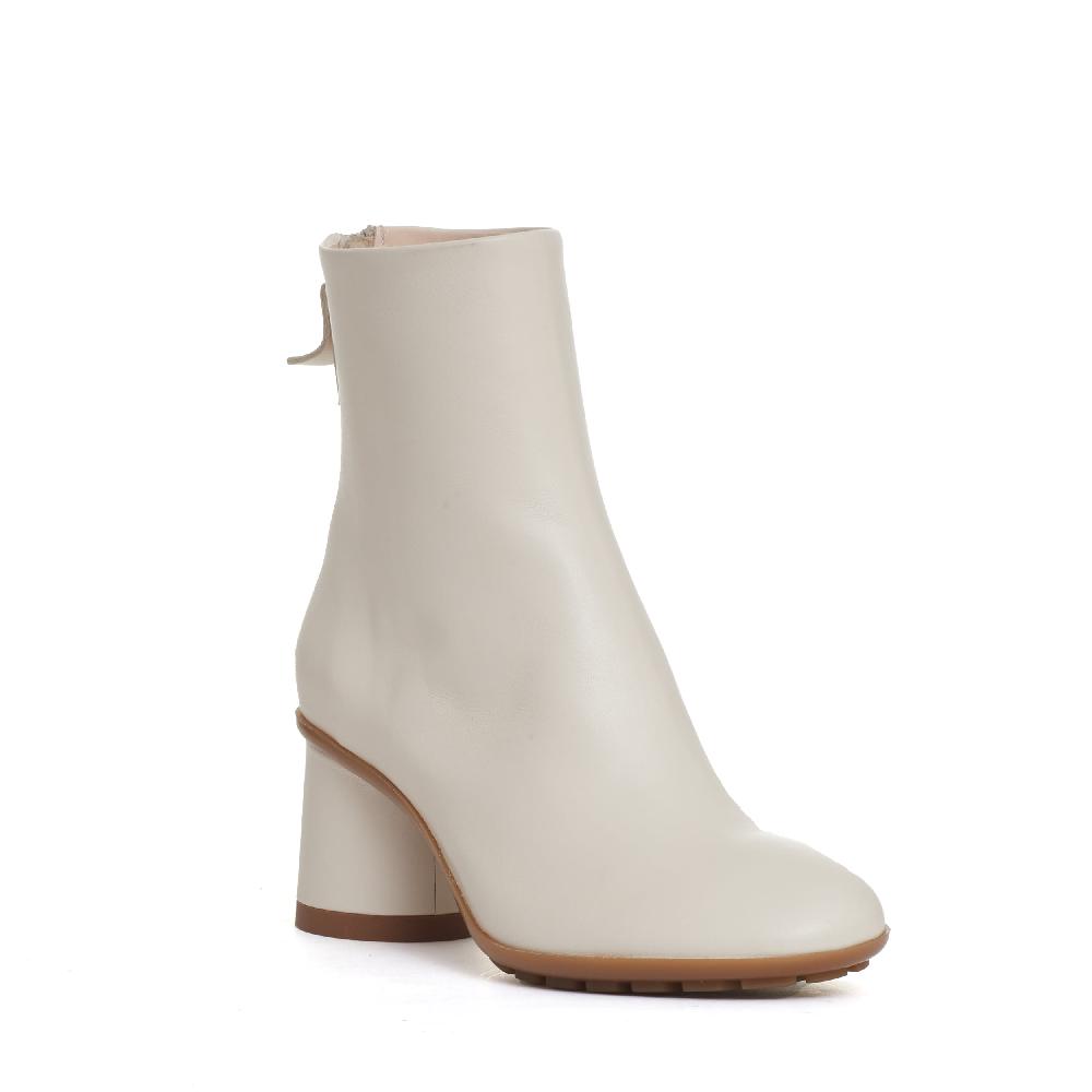 Sorelle Perego stivaletto pelle gesso tacco 60 mm Qualità
