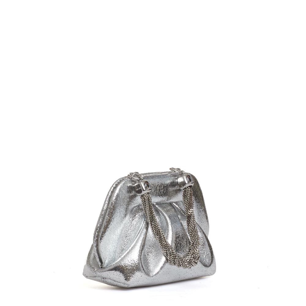 Sorelle Perego clutch argento manico catena Negozi Online