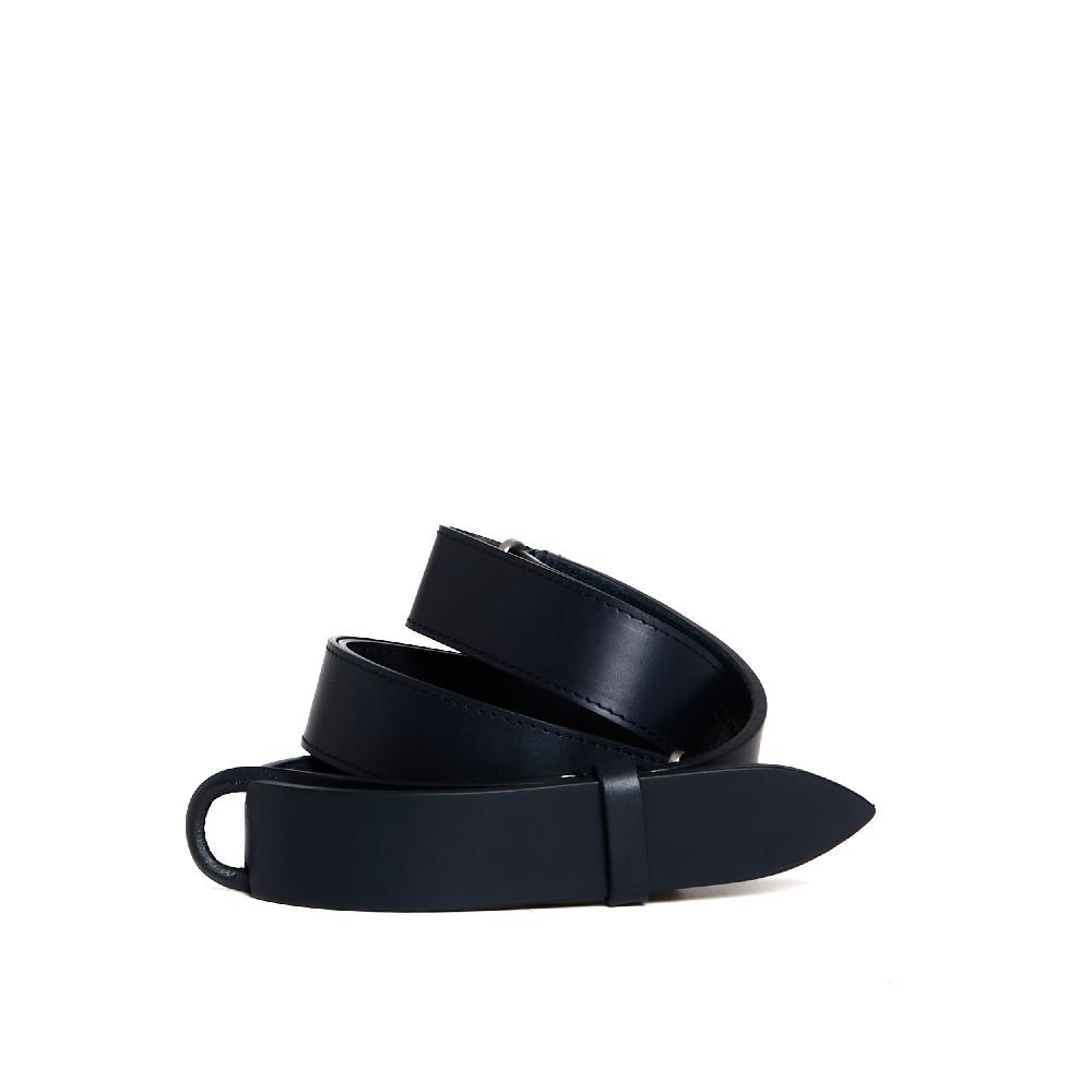 Sorelle Perego cintura nobuckle pelle bull blu Novità