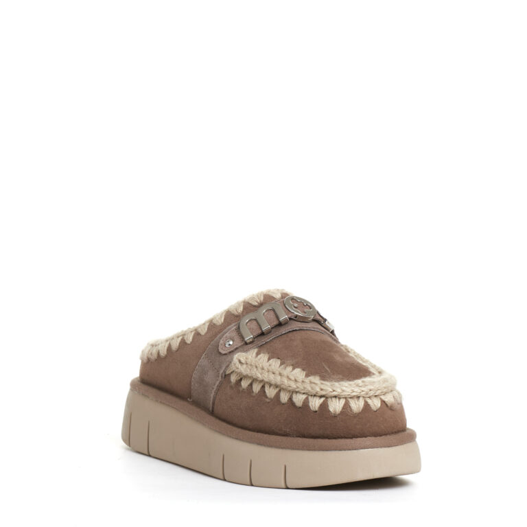 Sorelle Perego eskimo clog camoscio tortora Saldi