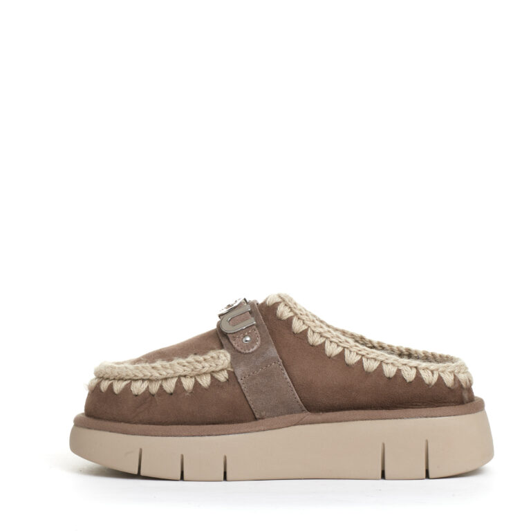 Sorelle Perego eskimo clog camoscio tortora Saldi