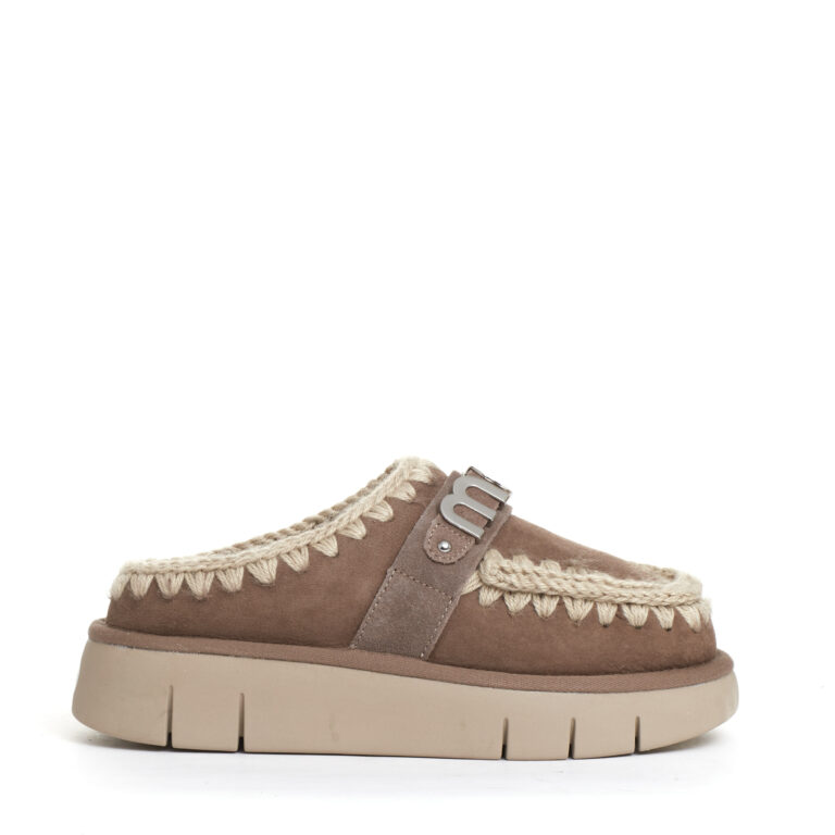 Sorelle Perego eskimo clog camoscio tortora Saldi