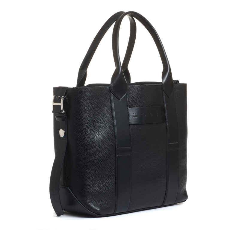 Sorelle Perego shopping media pelle nera In Saldo