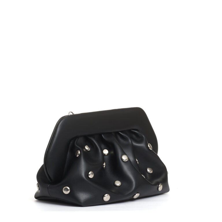 Sorelle Perego clutch nera borchie argento Moda