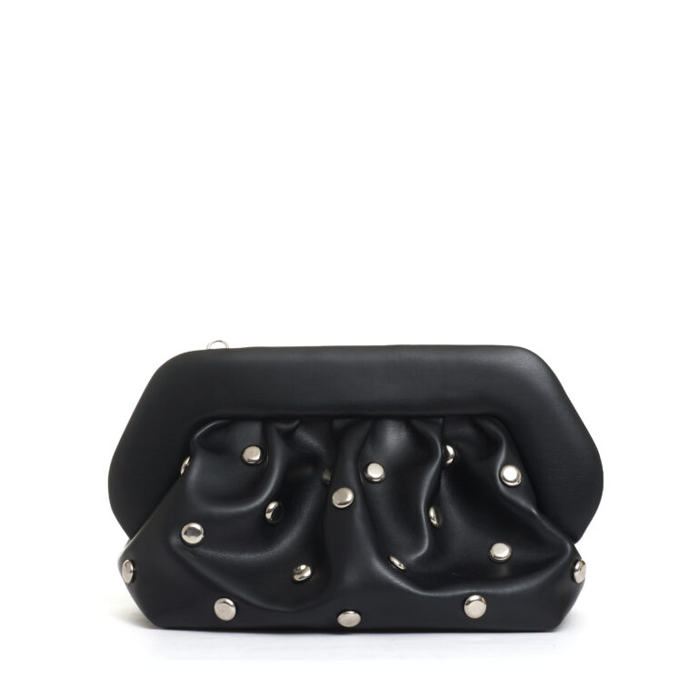 Sorelle Perego clutch nera borchie argento Moda