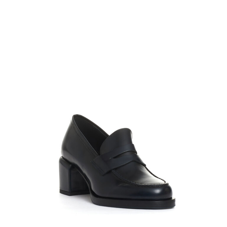 Sorelle Perego mocassino tacco 50 mm blu notte Nuovo