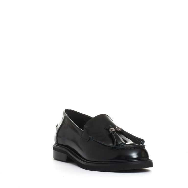 Sorelle Perego mocassino nero con nappine Vendita