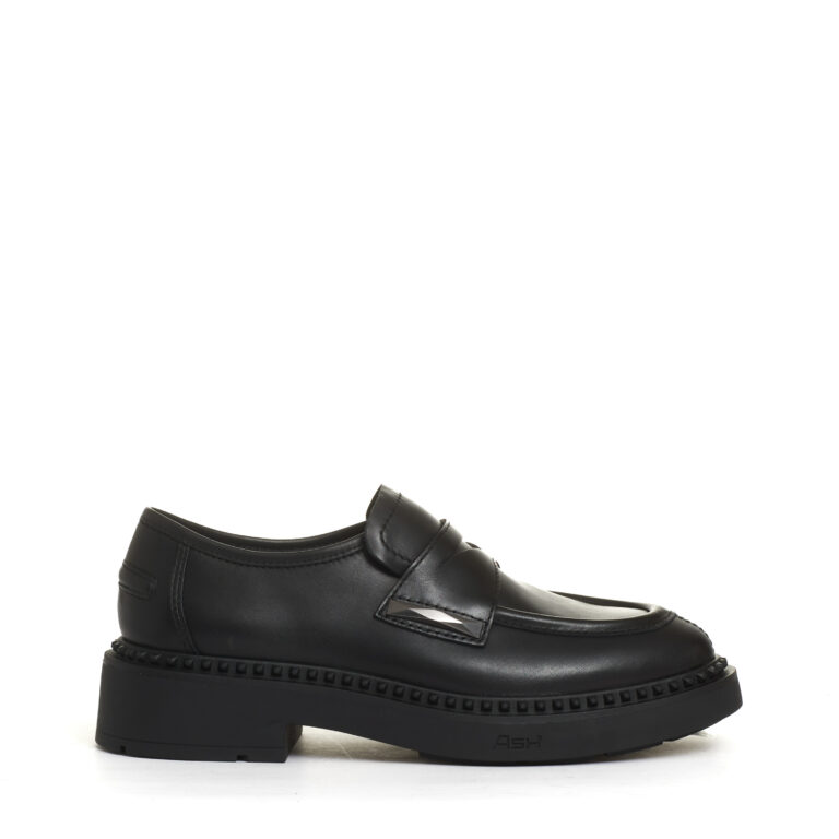 Sorelle Perego mocassino pelle nero con borchia Convenienza