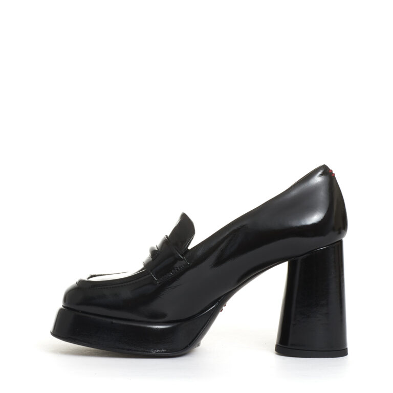 Sorelle Perego mocassino vernice nero platò tacco 90 mm Novità