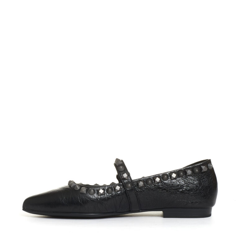 Sorelle Perego ballerina pelle nera borchie Nuova