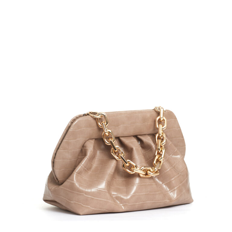 Sorelle Perego clutch stampa cocco beige Italy