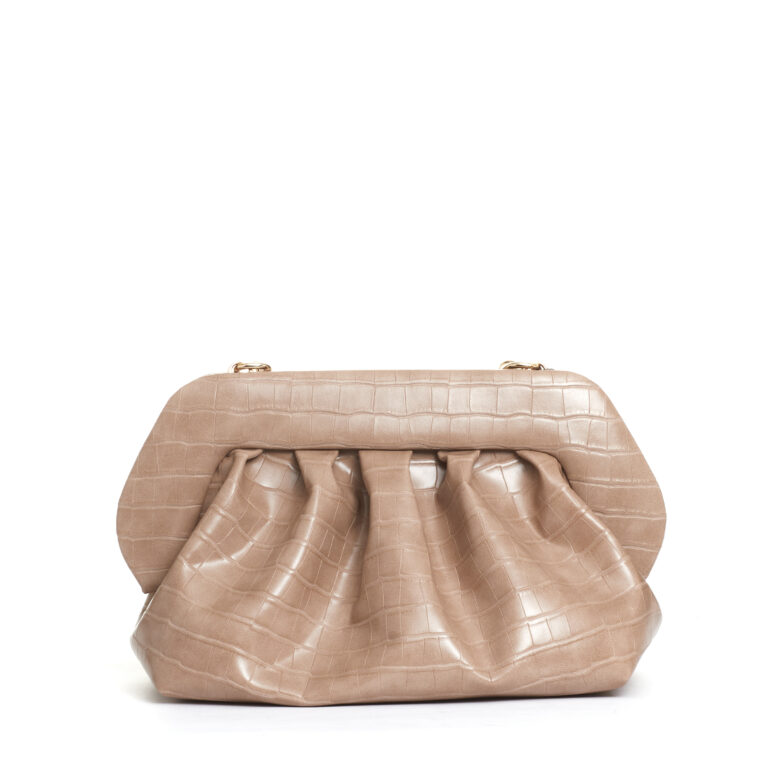 Sorelle Perego clutch stampa cocco beige Italy