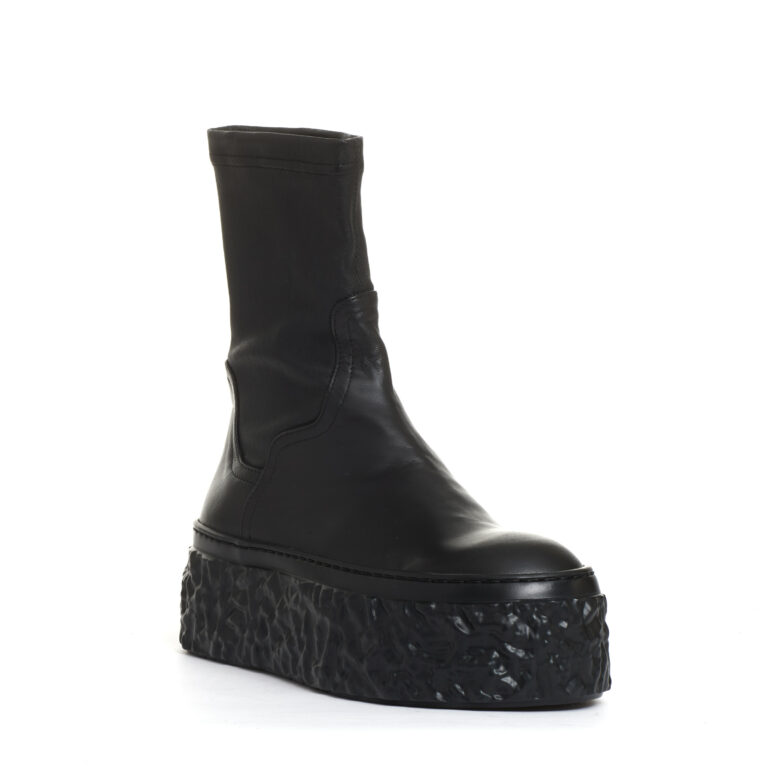 Sorelle Perego stivaletto elasticizzato nero fondo in gomma alto Promozione